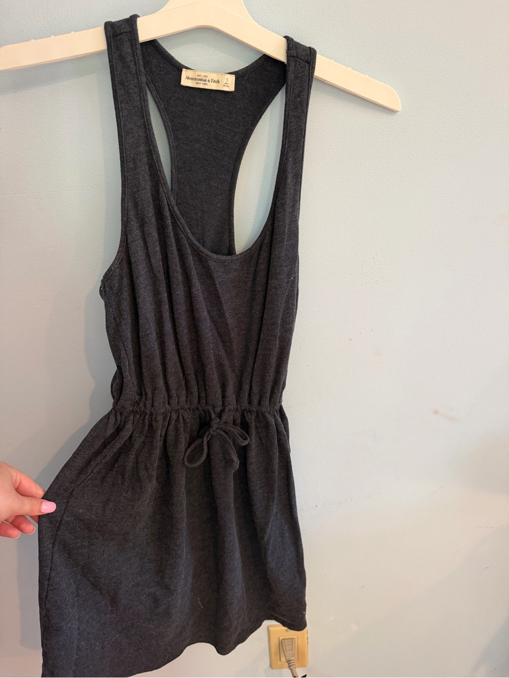 Abercrombie & Fitch navy blue Racerback Drawstring Dress